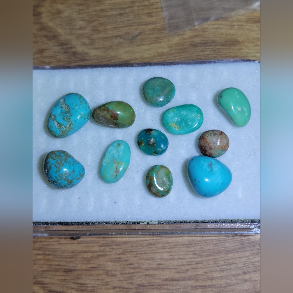 10pcs. Stunning Natural Turquoise Arizon Mines Real Genuine Gemstone 4-10mm - Picture 4 of 5